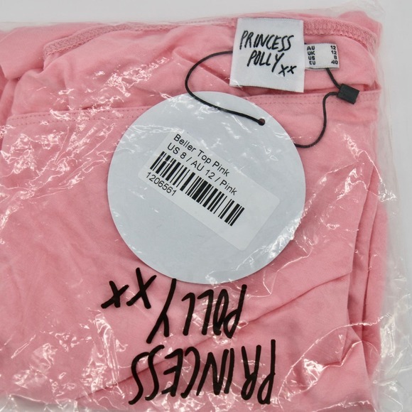 Princess Polly Beller Top Womens Size US 8 in Pink NEW - Picture 5 of 5